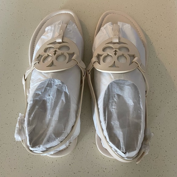 Coach Jaci Leather Sandal in Chalk Size 11 - Picture 4 of 8